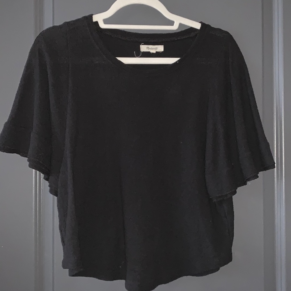Madewell Black Short Sleeve Blouse